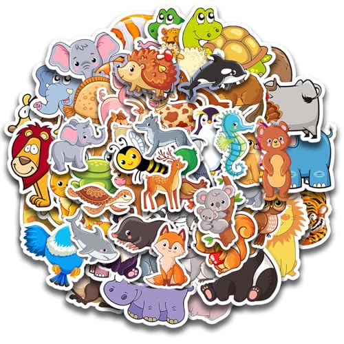 Beiyan 100 Stücke 3D Aufkleber Kinder,Sticker Tiere,Aufkleber Tiere,Cartoon Tier Sticker für Kinder,Sticker Kinder für Jungen Mädchen Belohnungssticker Kindergeburtstag Gastgeschenke Mitgebsel von Beiyan