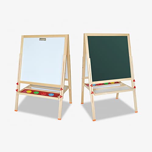 Belfoyer 2 In 1 Kindertafel Magnetisch, Kinder Maltafel Standtafel Mit Kreide und Magnet, Höhenverstellbare Whiteboard Zeichenbrett, Doppelseitiges Vertikales Staffelei, Für Kinder Kreative ab 3 Jahre von Belfoyer