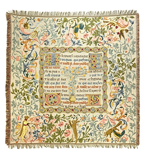 BelgianTapestries edle gewebte Tischdecke, Wandbehang Gobelin Medieval Fairy Tales 150 x 150 cm von BelgianTapestries