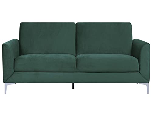 Beliani Trendy Sofa 3er Sitzer Samtstoff grün Fenes von Beliani