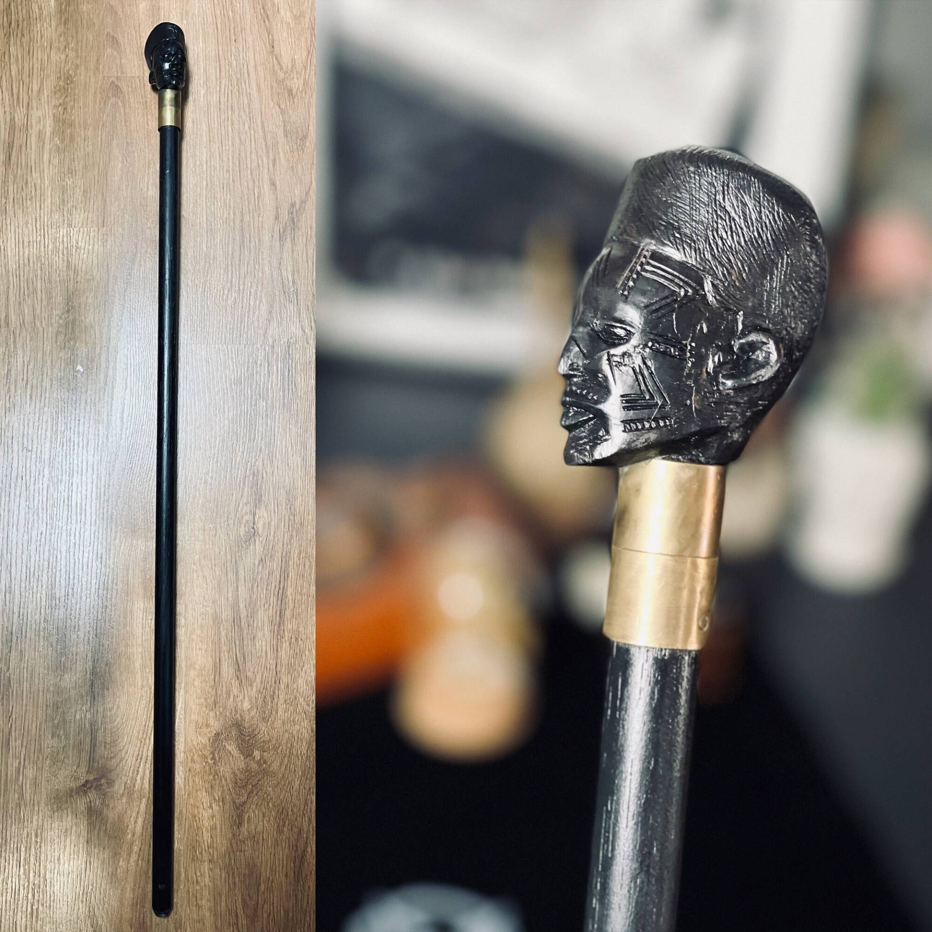 Black Magic Walking Cane | Handgemachtes Einzelstück von BelieveTheDOGMA