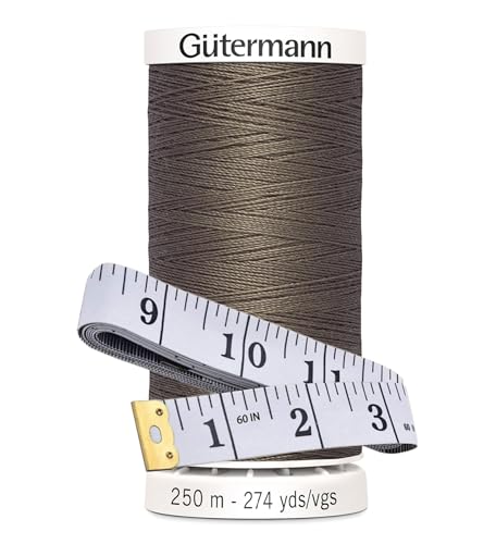 Gütermann Nähgarn, 250 m, Bündel mit Bella's Crafts weichem Maßband (525, Gabardine) von Bella's Crafts