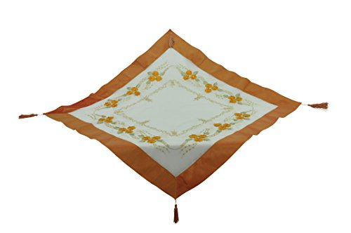 Bellanda Tischdecke, Polyester, Sekt/orange, 110x110 von Bellanda