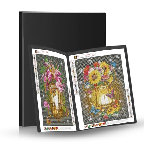 Bellatoi Diamond Painting Album A3, Diamond Art Ordner, A3 Display Book, Diamond Painting Storage (Schwarzes Album A3-20 Seiten, Hält 40 Blatt) von Bellatoi