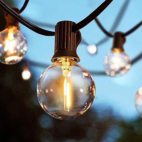 LED Lichterkette Außen - 20M Lichterkette Strom mit 50+5 G40 Glühbirnen für Balkon Retro Aussen/Innen Warmweiß 2200K IP44 Wasserdicht für Garten Hochzeit Terrasse Party. von Belns Melns