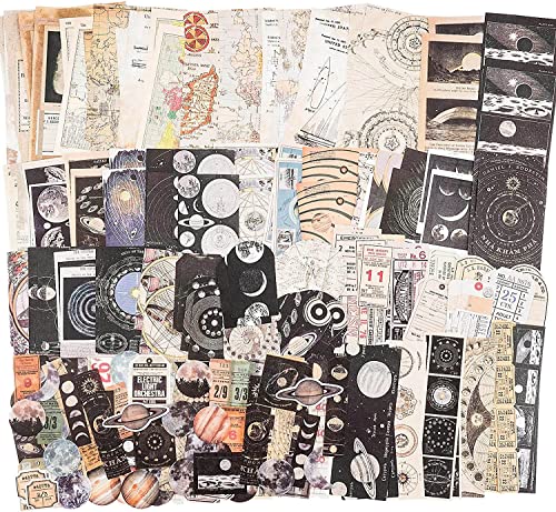 200 Stück Scrapbook Stickers 120 Vintage Bastelpapier und 80 Washi Sticker Retro Aufkleber Stickers Aesthetic Scrapbook Zubehor Sticker für DIY Bullet Journal Zubehör von Belugsin