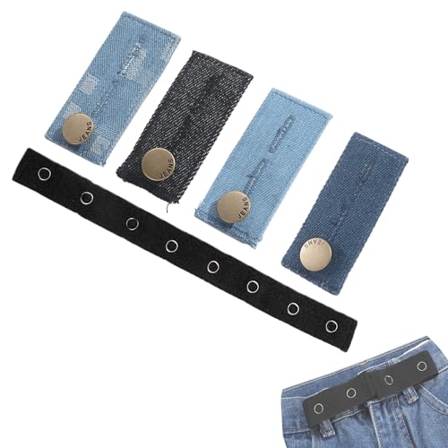 Elastische Taillenverlängerungen, 5 Stück Hosenbunderweiterung Knopf Taille, 8.3cm* 3.5cm Denim-Verlängerungsknöpfe,25 * 2.5cm Hosenbunderweiterung Knopf,Hosenknopf Verlängerung von Belvanr