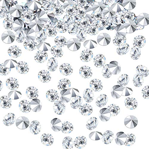 Transparente Hochzeits-Streudekoration, 10.000 Acryl-Kristalle, Diamanten, Strass für Hochzeit, Brautparty, Vasen, Perlen, acryl, silber, 4 MM von Bememo