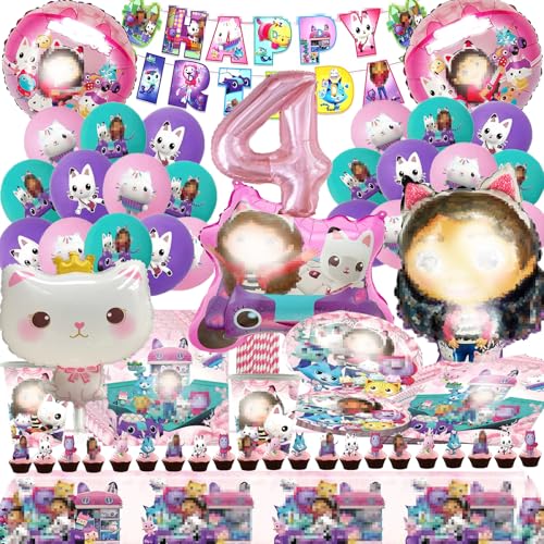 102 PCS Cartoon Geburtstag Deko 4 Jahre, Cartoon Party Geschirr, Anime Geburtstagsdeko Mädchen, Luftballons Geburtstag, für Kinder Teller Tassen Tischdecke Servietten Kuchen Deko 102 PCS Cartoon Geburtstag Deko 4 Jahre, Cartoon Party Geschirr, Anime Geburtstagsdeko Mädchen, Luftballons Geburtstag, für Kinder Teller Tassen Tischdecke Servietten Kuchen Deko von Bemoseng