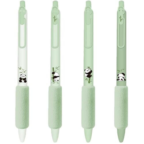 4 Stück Gel-tintenstifte, Cartoon-Panda-gelstift, Einziehbare Stifte, Niedlicher Tierstift, 0,5 Mm Kugelschreiber, Büro- Und Schulbedarf von Bemvp