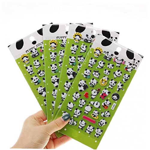 4 Stücke Süße Panda 3D Blase Aufkleber Dekoration Abziehbild DIY Tagebuch Album Scrapbooking Kawaii Schreibwaren von Bemvp