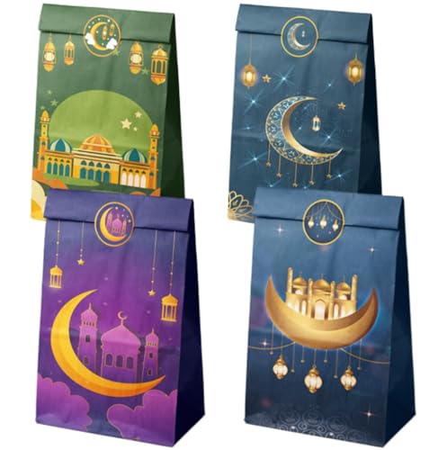 Bemvp 12 Stück Ramadan-geschenktüten, Muslimische Goodie-Bags, Leckerli-papiertüten, Süßigkeiten-verpackungsbeutel Für Eid Mubarak-Party-Dekoration von Bemvp