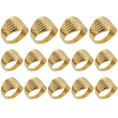 Bemvp 14pcs Nähen Fingerhut Finger Schutz Fingertip Fingerhut Einstellbare Finger Schild Ring Metall Nähen Werkzeuge Für Handarbeiten von Bemvp