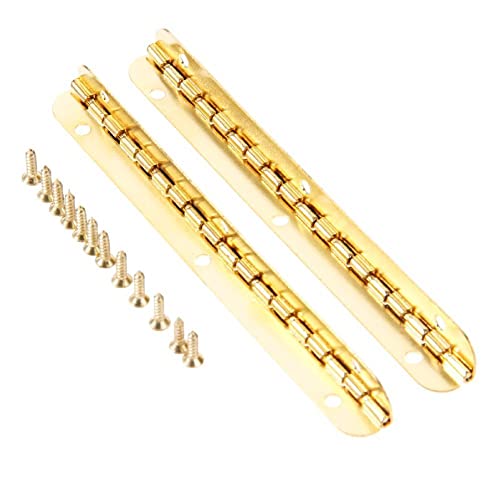 Bemvp 2 Stücke Goldene Metallscharniere 100m * 9mm Mini Langgold Scharniermöbel Schrank Schmuck Box Holz Etui Antike Vintage Scharnier von Bemvp