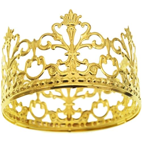 Bemvp Gold Crown Cake Topper 1 Stück Gold Tiara Hochzeit Geburtstag Kuchen Dekoration Krone Haarschmuck Für König Königin Und Prinzessin Party von Bemvp