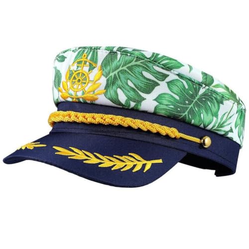 Bemvp Verstellbarer, Bedruckter, Bestickter Marine-Hut, Boots-Matrosen-Hut, Kapitän-kostüm-Hut, Marine-Marine-Kappe, Party, Nachtclub, Kopfbedeckung, Cosplay-Hut Bemvp Verstellbarer, Bedruckter, Bestickter Marine-Hut, Boots-Matrosen-Hut, Kapitän-kostüm-Hut, Marine-Marine-Kappe, Party, Nachtclub, Kopfbedeckung, Cosplay-Hut von Bemvp