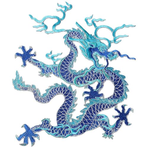 Drachen Bestickte Aufnäher, Drache-Abzeichen Zum Aufnähen, Chinesischer Drache, Bestickte DIY-Applikationen Für, Hüte, T-Shirts, Basteldekorationen von Bemvp