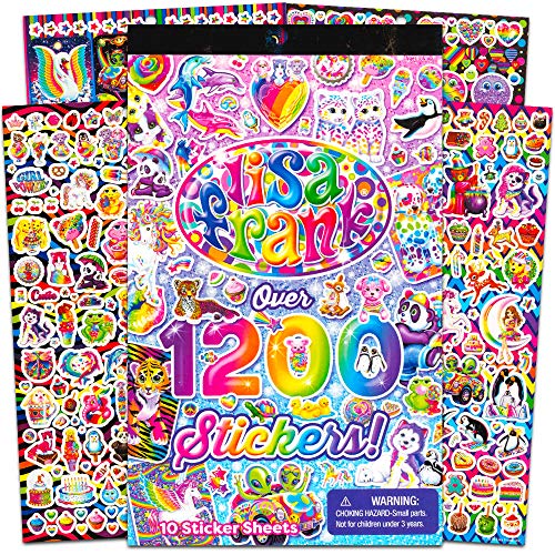 Lisa Frank 1200 Sticker Tablet Buch 10 Seiten Sammelsticker Basteln Scrapbooking von Bendon