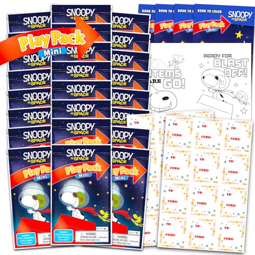 Snoopy Valentinstagskarten für Kinder – 24 Stück Erdnüsse Aktivitäts-Sets mit Etiketten | Valentinstagsgeschenke für Kinder, Schule, Klassenzimmer, Party, Austauschpaket von Bendon