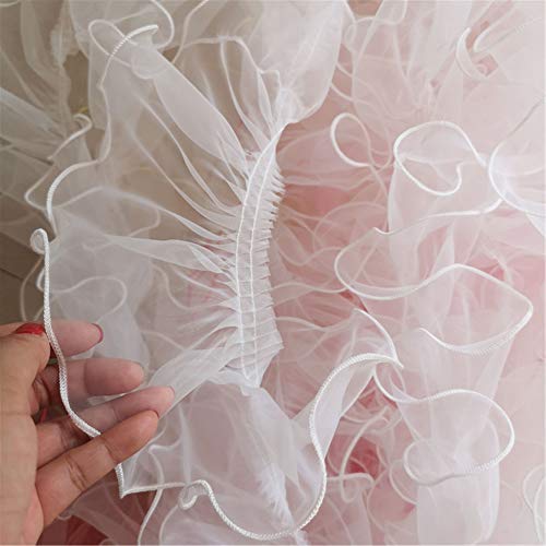 Organza-Spitzenborte, gefaltetes Band, Fransen und Rüschen, für Hochzeitsmädchen, Kleid, Puppendekoration, verkauft von 2 Meter (#2) von Bene Omnia