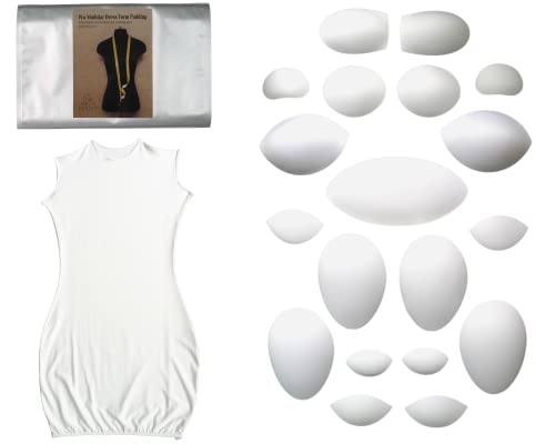 Pro Modular Dress Form Padding Plus Size Kit (24 Pieces) - Adjustable Body Form Padding Set for Sewing and Mannequin - Adult Female Dress Padding - Dress Making and Tailoring Accessories von Benjoy