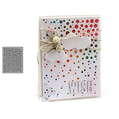 Benoon Kreisloch-Hintergrund-Stanzformen, Metall-Prägeschablone für DIY Scrapbook Album Papier Karten Basteln Dekoration Geschenk Silber von Benoon