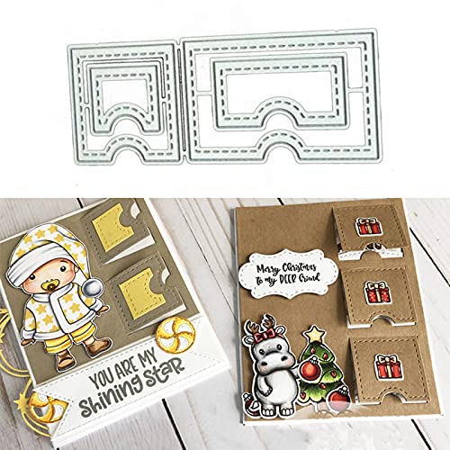 Stanzschablonen für Scrapbooking / Basteln / Basteln / Stanzformen aus Metall für Papierkarten / Alben / Kunsthandwerk, silberfarben von Benoon