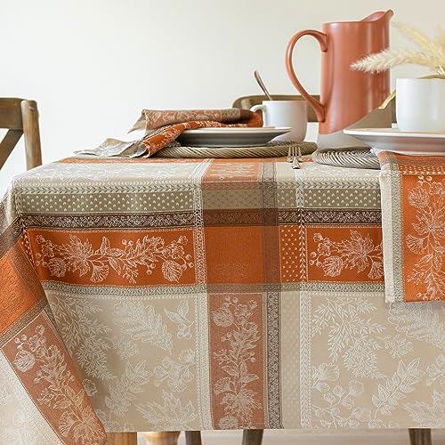 Benson Mills Erbstück-Erntegarngefärbte Jacquard-Tischdecke, Herbst, Ernte und Thanksgiving Tischdecke (152,4 x 264,2 cm, rechteckig, Erbstück-Ernte) von Benson Mills