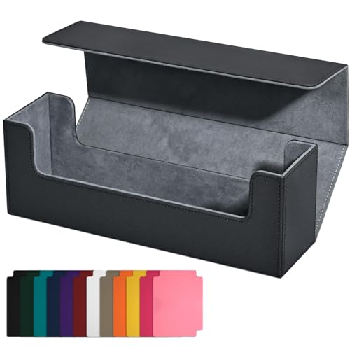 Benssey Kartendeck-Aufbewahrungsbox, Magnetverschluss, Kartenhalter für Magnetische Spielkarten, Schwarz von Benssey