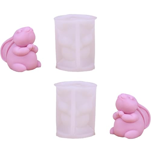 2 Stück Ostern Kaninchen Silikonformen Gießformen Silikonform Osterhase Silikonform Zum Gießen Ostern Hase 3d Hasen Kerzengießform Silikon Kerzen von Benyong