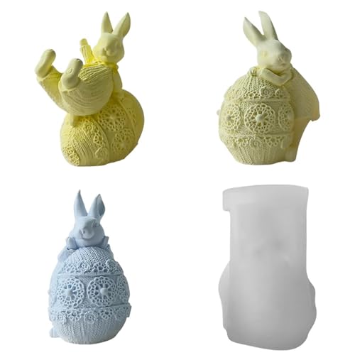 3 Stück Ostern Kaninchen Silikonformen Gießformen Silikonform Osterhase Silikonform Zum Gießen Ostern Hase 3d Hasen Kerzengießform Silikon Kerzen von Benyong