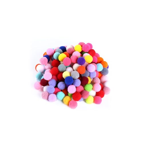 Benyong Mini Pompons Zum Basteln 500 Stücke 8MM/10MM/15MM/20MM/25MM/30MM Bastel Pompons Klein Pompoms (15MM,1) von Benyong