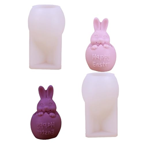 Ostern Kaninchen Silikonformen Gießformen Silikonform Osterhase Silikonform Zum Gießen Ostern Hase 3d Hasen Kerzengießform Silikon Kerzen (B) von Benyong