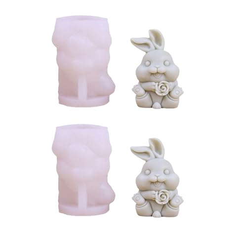 Ostern Kaninchen Silikonformen Gießformen Silikonform Osterhase Silikonform Zum Gießen Ostern Hase 3d Hasen Kerzengießform Silikon Kerzen (C) von Benyong