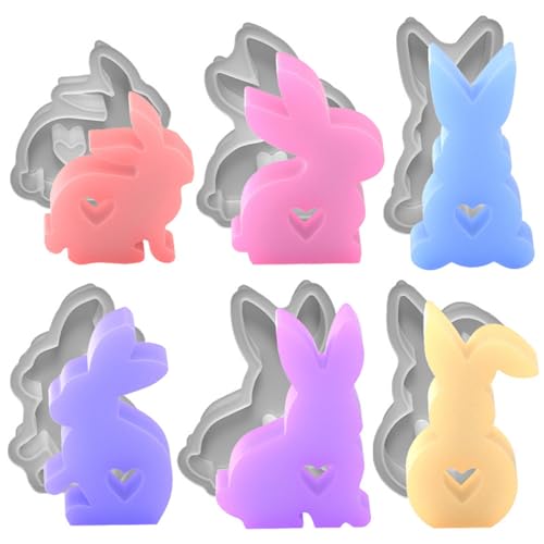 Silikonform Osterhase Silikonform Zum Gießen Ostern Hase Ostern Kaninchen Silikonformen Gießformen 3d Hasen Kerzengießform Silikon Kerzen (6) von Benyong