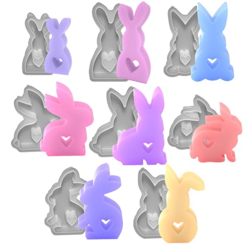 Silikonform Osterhase Silikonform Zum Gießen Ostern Hase Ostern Kaninchen Silikonformen Gießformen 3d Hasen Kerzengießform Silikon Kerzen (8) von Benyong