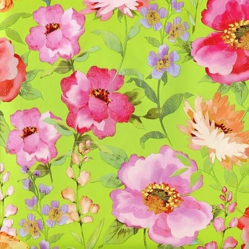 Blumen - Luxus Geschenkpapier - Geschenkpapier - 10 Meter x 70 cm - 4 Rollen von Benza