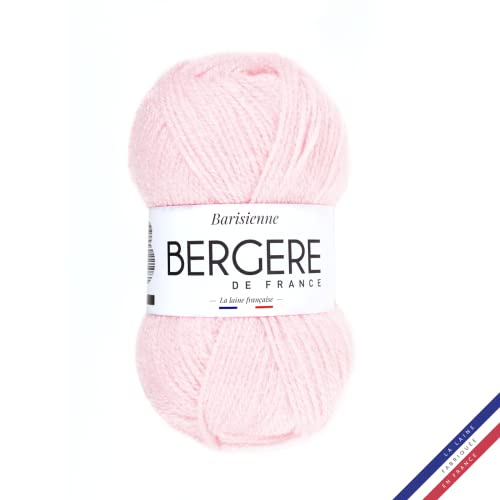 Bergère de France - BARISIENNE, Wolle zum stricken und häkeln (50g) - 100% Acryl - 4 mm - Sehr weicher Rundfaden - Rosa (REVERIE) von Bergere de France