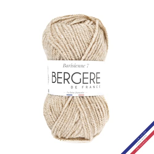 Bergère de France - BARISIENNE 7, Wolle zum stricken und häkeln (50g) - 100% Acryl - 6,5 mm - Weicher dicker runder Faden- Beige (SABLE) von Bergere de France