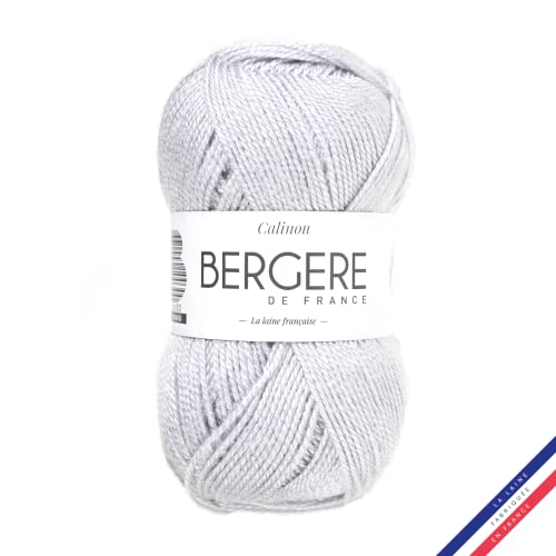 Bergère de France - CALINOU - Wolle zum stricken und häkeln (50g) - 25% Merinowolle - 5 mm - Ideal für die Babyausstattung - Grau (COMETE) von Bergere de France