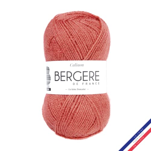 Bergère de France - CALINOU - Wolle zum stricken und häkeln (50g) - 25% Merinowolle - 5 mm - Ideal für die Babyausstattung - Rosa (BEGONIA) von Bergere de France