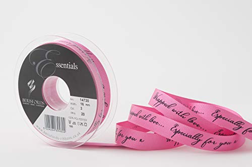 Berisfords 14730-16-3 Geschenkband, shocking pink, 16mm x 20m roll von Berisfords