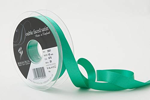 Berisfords 3501 Doppelseitiges Satinband, Polyester, Sittich, 15 mm, 20 von Berisfords