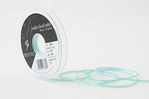 Berisfords 3501 Satinband 3 mm Aqua 78 10,5 x 10,5 x 1,3 cm Double Face Poly Satinband, Aqua von Berisfords