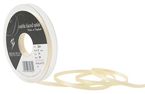 Berisfords 3501 Satinband 5 mm Pale Lemon 14 10 x 1 x 10 cm Double Face Poly Satinband, Pale Lemon von Berisfords