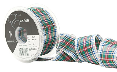 Berisfords BF_007622_40_0001_25 Polyester-Tartan, Dress Stewart, 10.4 x 10.4 x 4.4 cm von Berisfords