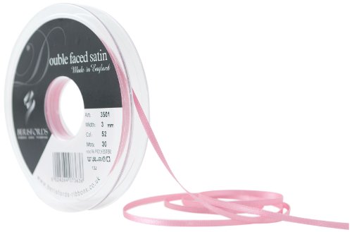 Berisfords 3501 Doppelseitiges Satinband, Polyester, hot pink, 0,3 cm, 30 von Berisfords