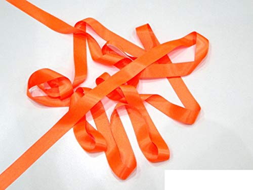 Berisfords fluoreszierend orange 10 mm doppelseitig satinband 1 m/5 m/10 Mio./20 m/100 m, Orange, 1 Meter von Berisfords