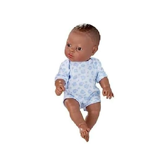 Berjuan – Newborn 30 cm afrikanischen Mädchen Puppe mit Kleidung, Mehrfarbig (17080) von Berjuan S.L