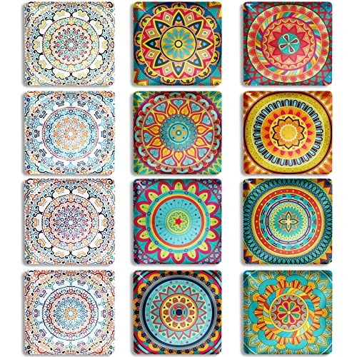 Berkin Arts 12er Set Kühlschrankmagnete Quadrat Dekorative Glascabochons Glasmagnete mit Kunst Muster Magnet Weben Sie Blumen Muster Floral Mandala Design Gelb Rosa Blau Elemente für Küche Berkin Arts 12er Set Kühlschrankmagnete Quadrat Dekorative Glascabochons Glasmagnete mit Kunst Muster Magnet Weben Sie Blumen Muster Floral Mandala Design Gelb Rosa Blau Elemente für Küche von Berkin Arts